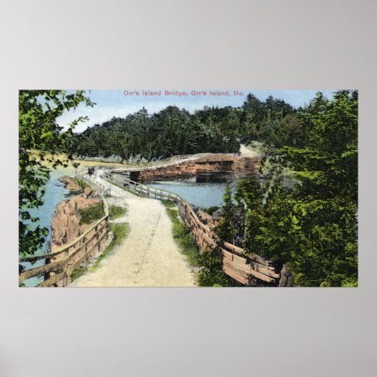 Uitzicht van Orr's Island Bridge Poster (Voorkant)