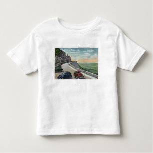 Uitzicht van oude auto's op Whiteface Memorial Hwy Kinder Shirts