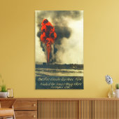 Uitzicht van Pacific Crude Gusher FireFellows, CA Canvas Afdruk (Insitu (Woonkamer))