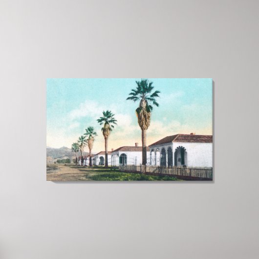 Uitzicht van Palm Row Calistoga, CA Canvas Afdruk (Voorkant)