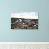 Uitzicht van papierformules vanuit de lucht canvas afdruk (Insitu (Houten vloer))