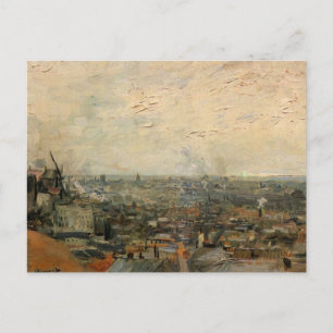 Uitzicht van Parijs van Montmartre door Vincent va Briefkaart