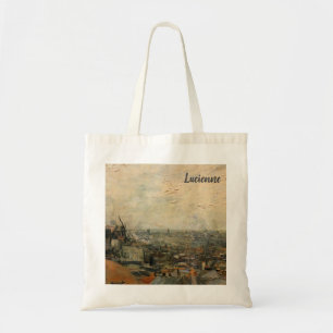 Uitzicht van Parijs van Montmartre door Vincent va Tote Bag
