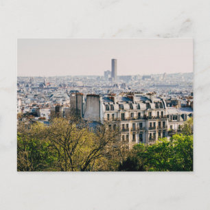 Uitzicht van Parijs van Montmartre Hill Briefkaart