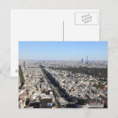 uitzicht van PARIS 3 vanuit de lucht Briefkaart (Voorkant / Achterkant)