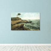 Uitzicht van Peaks en de Paar Tree Canvas Afdruk (Insitu (Houten vloer))