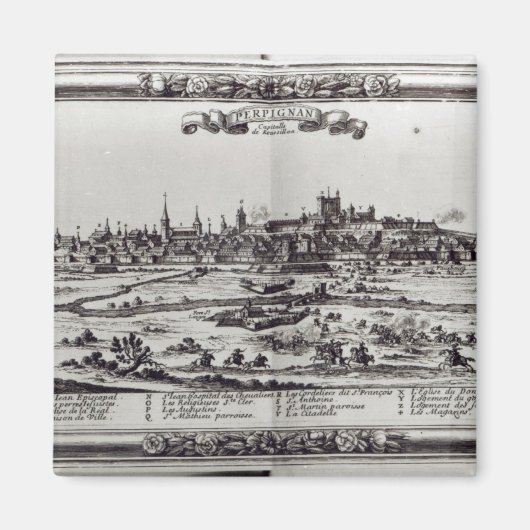 Uitzicht van Perpignan, Zuid-Frankrijk, c.1645 Magneet (Voorkant)