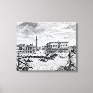 Uitzicht van Piazza San Marco uit de Bacino, Venet Canvas Afdruk