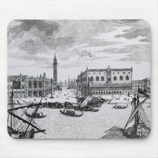 Uitzicht van Piazza San Marco uit de Bacino, Venet Muismat (Voorkant)