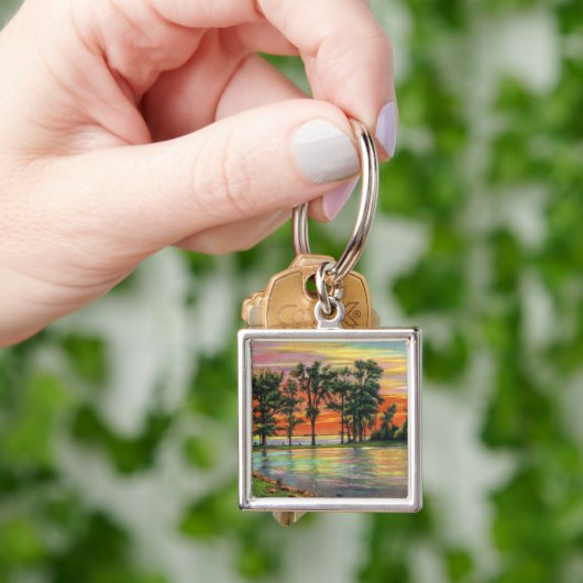 Uitzicht van pijlpunt en pijlpunt sleutelhanger (Hand)