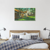 Uitzicht van Pioneer Town in Big Trees Park Canvas Afdruk (Insitu (Slaapkamer))