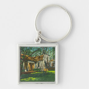 Uitzicht van Pioneer Town in Big Trees Park Sleutelhanger
