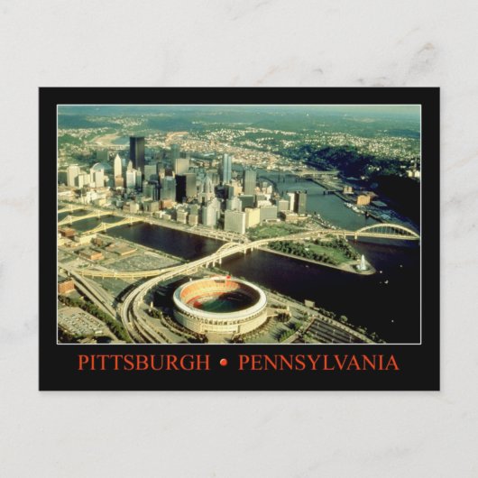 Uitzicht van Pittsburgh, Pennsylvania Briefkaart (Voorkant)