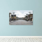 Uitzicht van Plaza, Tahquitz Canyon Canvas Afdruk (Insitu (Houten vloer))