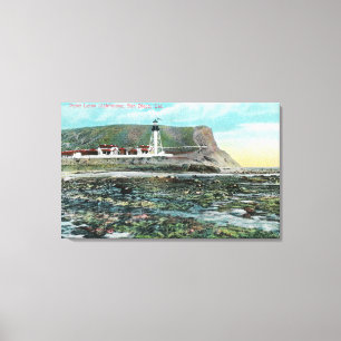 Uitzicht van Point Loma Lighthouse San Diego, CA Canvas Afdruk