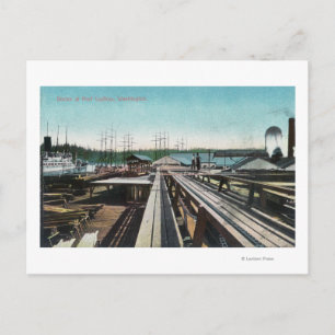 Uitzicht van Port Ludlow DocksPort Ludlow, WA Briefkaart