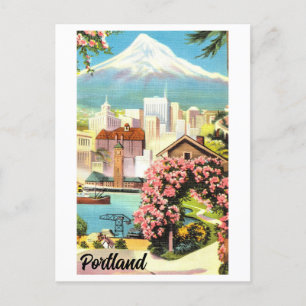  Uitzicht van Portland, Oregon, Briefkaart