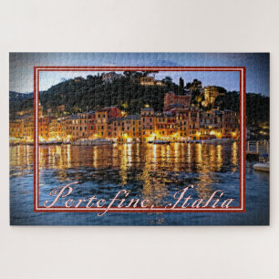 Uitzicht van Portofino, Italië bij nacht - 20x30 Legpuzzel