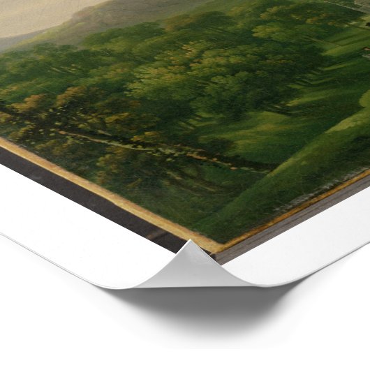 Uitzicht van Powerscourt, County Wicklow, c.1760-2 Poster (Hoek)