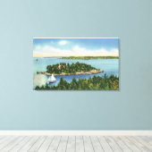 Uitzicht van Pumkin Knob en Long Island Canvas Afdruk (Insitu (Houten vloer))