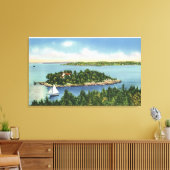 Uitzicht van Pumkin Knob en Long Island Canvas Afdruk (Insitu (Woonkamer))