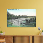Uitzicht van Putah Creek BridgeWinters, CA Canvas Afdruk (Insitu (Woonkamer))