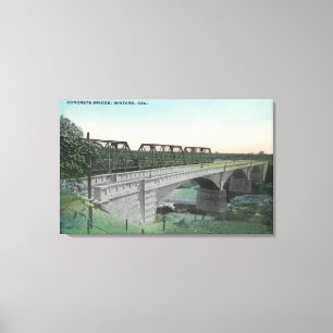 Uitzicht van Putah Creek BridgeWinters, CA Canvas Afdruk