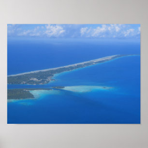 Uitzicht van Rangiroa-vliegtuigen Poster