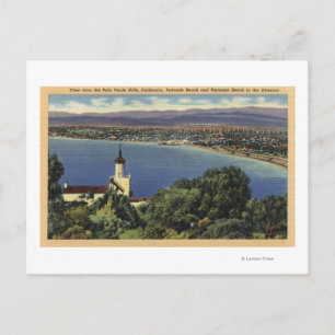 Uitzicht van Redondo- en Hermosa-stranden Briefkaart