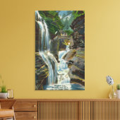 Uitzicht van regenboogHerfsten en brug Canvas Afdruk (Insitu (Woonkamer))