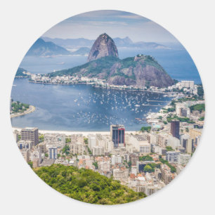 Uitzicht van Rio de Janeiro Ronde Sticker