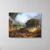 Uitzicht van Ripetta door Hubert Robert Canvas Afdruk (Voorkant)
