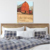 Uitzicht van rode Barn Canvas Afdruk (Insitu (Slaapkamer))