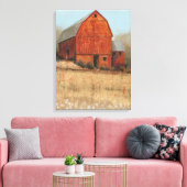 Uitzicht van rode Barn Canvas Afdruk (Insitu (Woonkamer))