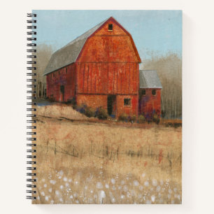 Uitzicht van rode Barn Notitieboek