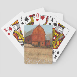 Uitzicht van rode Barn Pokerkaarten