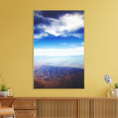 Uitzicht van rode bruine bergen canvas afdruk (Insitu (Woonkamer))