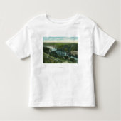 Uitzicht van Rondout Creek en Wilbur Bridge Kinder Shirts (Voorkant)