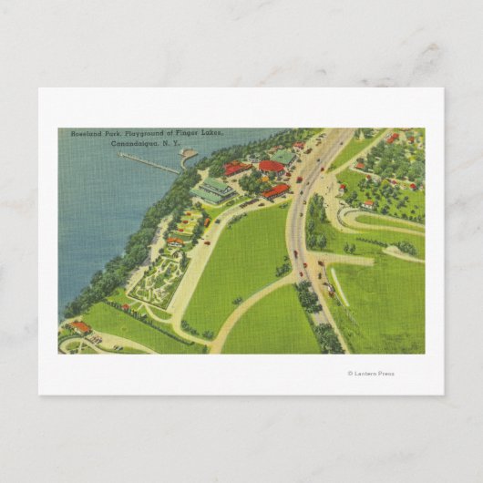 Uitzicht van Roseland Park Briefkaart (Voorkant)