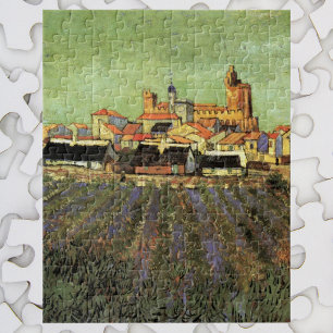 Uitzicht van Saintes Maries door Vincent van Gogh Legpuzzel