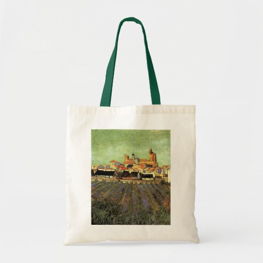 Uitzicht van Saintes Maries door Vincent van Gogh Tote Bag (Voorkant)