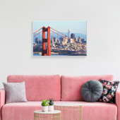 Uitzicht van San Francisco door Golden Gate Bridge Canvas Afdruk (Insitu (Woonkamer))
