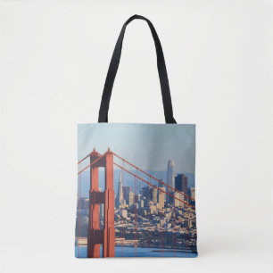 Uitzicht van San Francisco door Golden Gate Bridge Draagtas