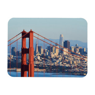 Uitzicht van San Francisco door Golden Gate Bridge Magneet