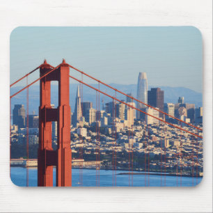 Uitzicht van San Francisco door Golden Gate Bridge Muismat