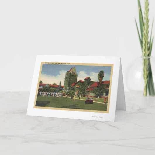 Uitzicht van San Jose State College Campus Kaart (Voorkant)