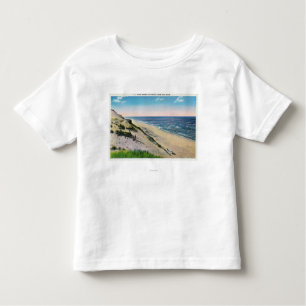 Uitzicht van Sand Dunes en het strand Kinder Shirts