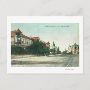 Uitzicht van Santa Cruz AvenueLos Gatos, CA Briefkaart