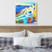 Uitzicht van Santorini Canvas Afdruk (Insitu (Slaapkamer))