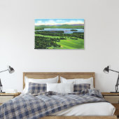 Uitzicht van Saranac Inn Golf Course & Canvas Afdruk (Insitu (Slaapkamer))